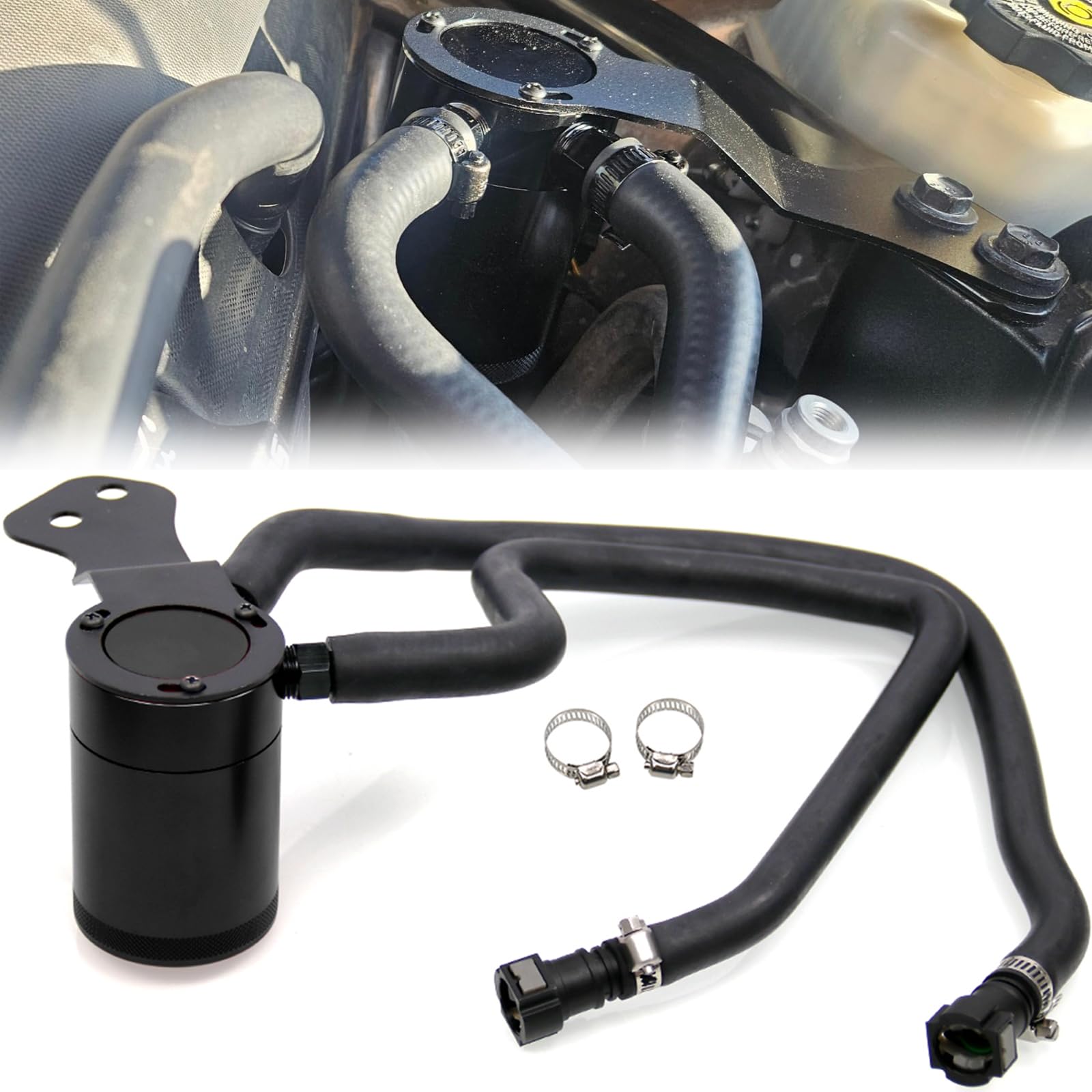 Amazon | RULLINE バッフル オイルキャッチ缶 2016-2022 シボレー